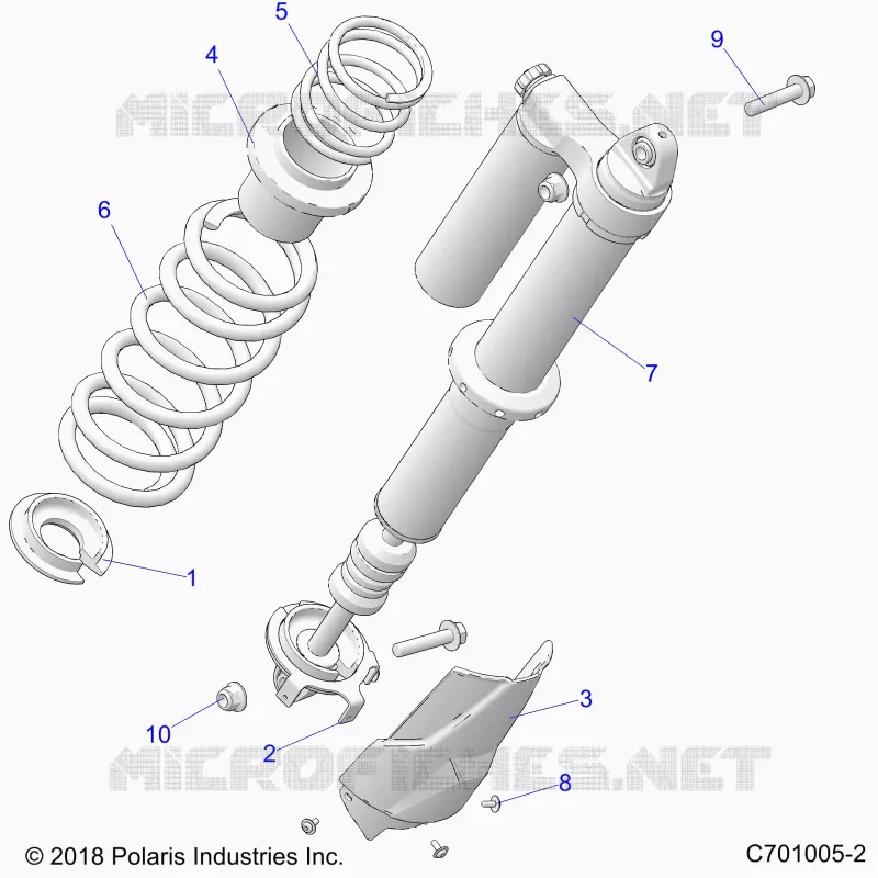 SUSPENSION, REAR SHOCK MONTAGGIO