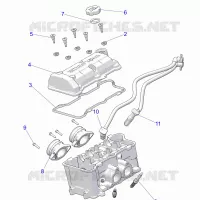 ENGINE, THROTTLE BODY AND VALVOLA COPERTURA