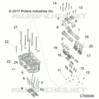 ENGINE, TESTA CILINDRO AND VALVES