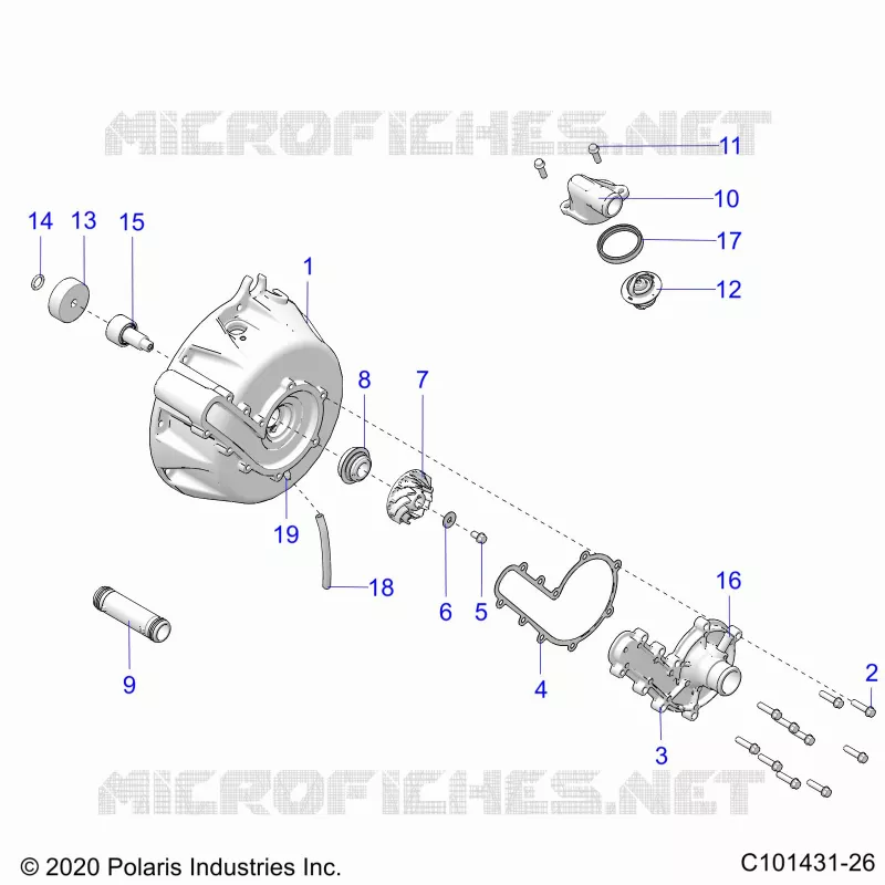 ENGINE, SISTEMA DI RAFFREDDAMENTO AND WATER PUMP