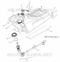 SISTEMA DI ALIMENTAZIONE CARBURANTE, CARBURANTE TANK ASM.