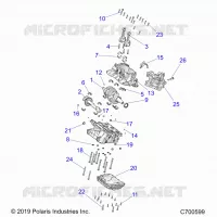 ENGINE, CRANKCASE AND ALBERO MOTORE