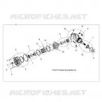 TRASMISSIONE, FRONT SCATOLA DEGLI INGRANAGGI INTERNALS