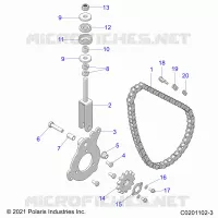 TRASMISSIONE, CHAIN TENSIONER AND SPROCKET