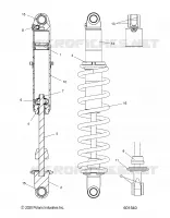 SUSPENSION, AMMORTIZZATORE POSTERIORE TRACK (COIL OVER)