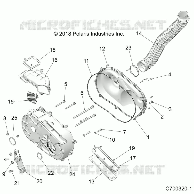 DRIVE TRAIN, COPERCHIO FRIZIONE AND DUCTING