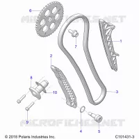 CAM CATENA AND TENSIONER