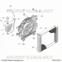 ENGINE, SISTEMA DI RAFFREDDAMENTO, RADIATOR, FAN &amp; OVERFLOW BOTTLE