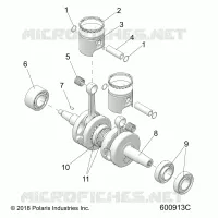 MOTORE, PISTON AND CRANKSHAFT