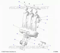 ENGINE, INTAKE MANIFOLD, CORPO FARFALLATO, FUEL RAIL