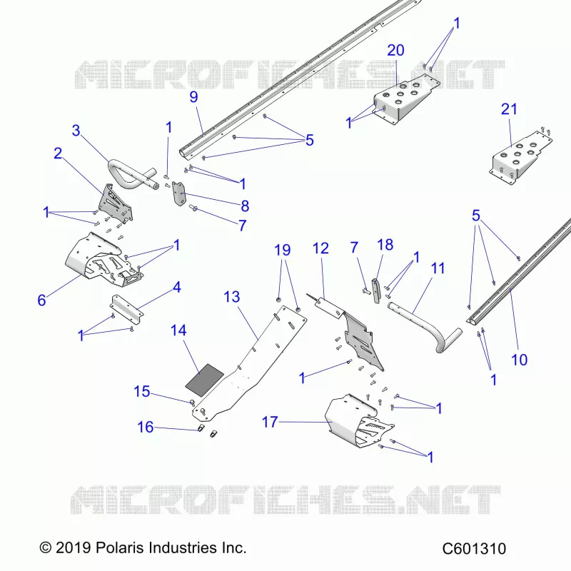 CHASSIS, PROTEZIONE FRIZIONE, FOOTRESTS, TUNNEL GRIPS