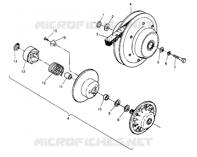 FRIZIONE DRIVEN ASSEMBLY Sportsman 4x4 W948040 (4926842684C002)