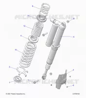 SUSPENSION, REAR SHOCK MONTAGGIO, DELUXE