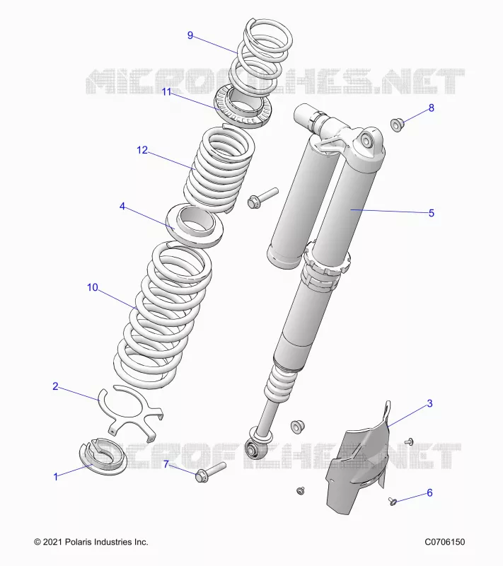 SUSPENSION, REAR SHOCK MONTAGGIO, DELUXE