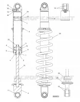 AMMORTIZZATORE POSTERIORE TRACK (COIL OVER)