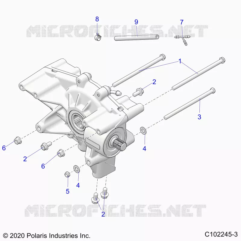 TRASMISSIONE, REAR GEARCASE MOUNTING