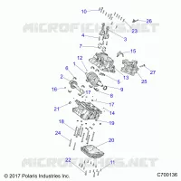 ENGINE, CRANKCASE AND ALBERO MOTORE