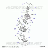 ENGINE, CRANKCASE AND ALBERO MOTORE