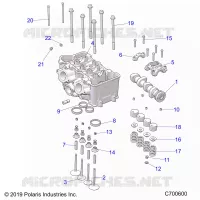 ENGINE, TESTA CILINDRO AND VALVES