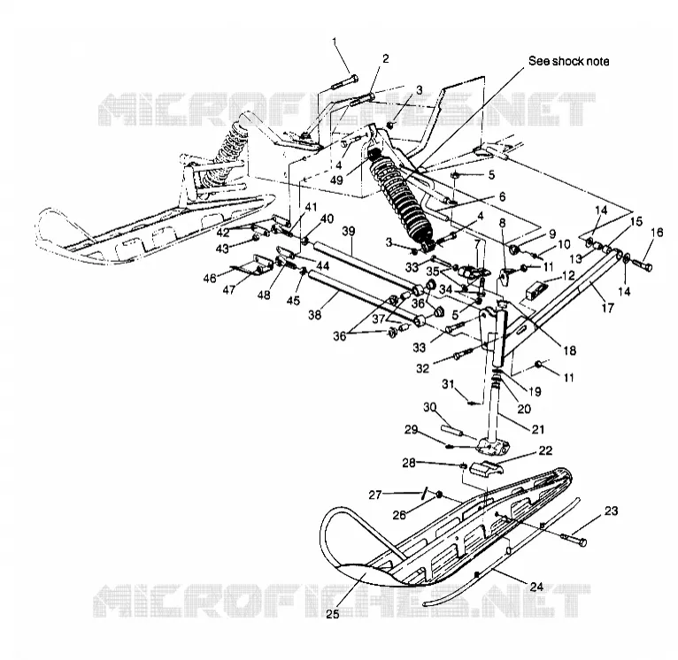 SOSPENSIONI ANTERIORI and SCIARE XLT 0950756, XLT SKS 0950556,  XLT SKS EURO E95055 (4928842884B004)