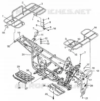 PARAURTI / PORTAPACCHI MOUNTING MAGNUM 2X4 W97AA42A (4940704070A007)