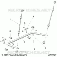 SUSPENSION, REAR BARRA DI STABILIZZAZIONE