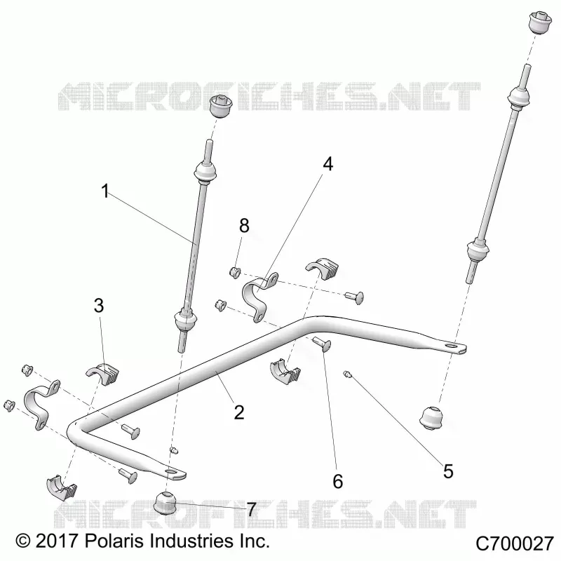 SUSPENSION, REAR BARRA DI STABILIZZAZIONE