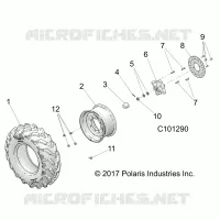 RUOTAS, FRONT TIRE AND BRAKE DISC