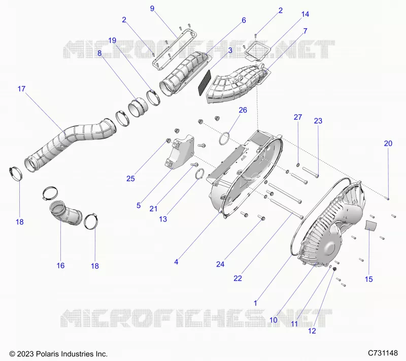 TRASMISSIONE, CLUTCH COVER AND DUCTING