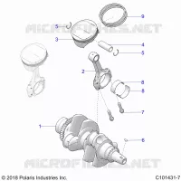 ENGINE, ALBERO MOTORE AND PISTON