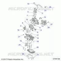 ENGINE, CRANKCASE AND ALBERO MOTORE