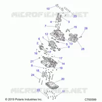 ENGINE, CRANKCASE AND ALBERO MOTORE