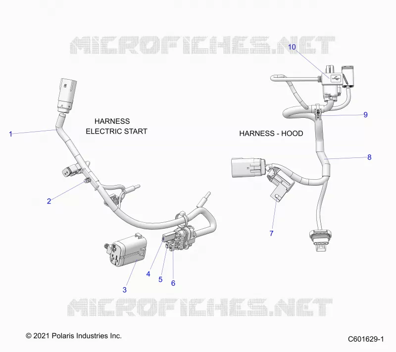 ELETTRICO, WIRE HARNESS, HOOD, ELEC. START