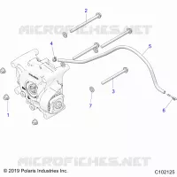 TRASMISSIONE, GEARCASE MOUNTING, REAR
