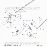 CHASSIS, PROTEZIONE FRIZIONE, FOOTRESTS, TUNNEL GRIPS