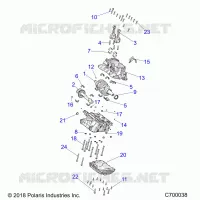 ENGINE, CRANKCASE AND ALBERO MOTORE