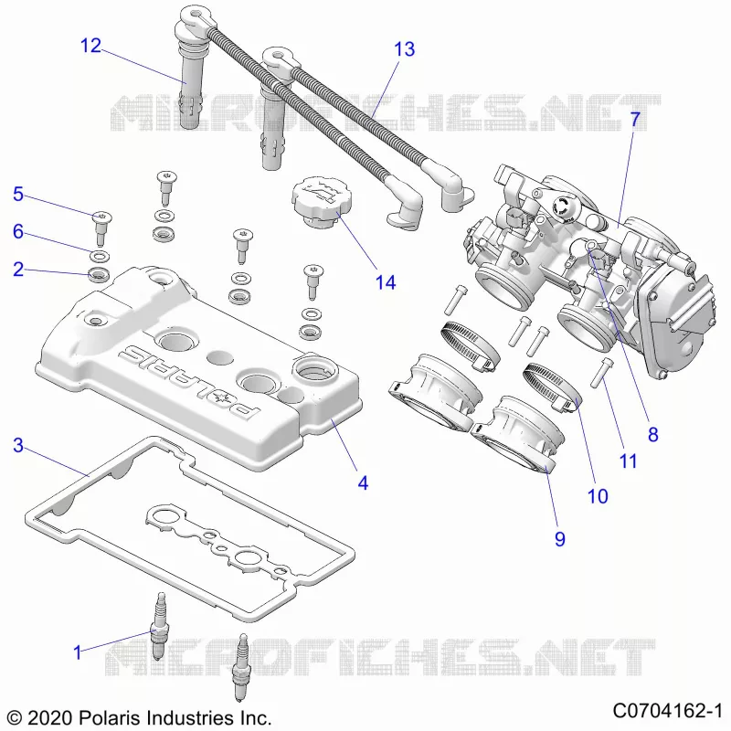 ENGINE, THROTTLE BODY AND VALVOLA COPERTURA