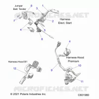 ELETTRICO, WIRE HARNESS, HOOD, ELEC. START