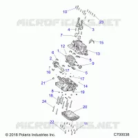 ENGINE, CRANKCASE AND ALBERO MOTORE