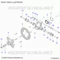 SOSPENSIONE POSTERIORE HUB, CARRIER AND BRAKE DISC