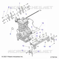 ENGINE, TRASMISSIONE MOUNTING & LONG BLOCK- R23M4U57B4/B9 (C730154)