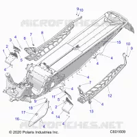 CHASSIS, PROTEZIONE FRIZIONE, FOOTRESTS, AND RUNNINGBOARDS