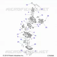 ENGINE, CRANKCASE AND ALBERO MOTORE