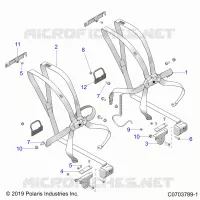 SEDE BELT MOUNTING, FRONT, 6 POINT
