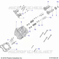 ENGINE, TESTA CILINDRO, CAMS AND VALVES