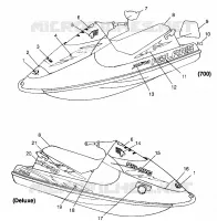 DECALS SL 700 B974071, INTL. SL 700 I974071, SL 700 DELUXE B974072 AND INTL (4940874087A008)