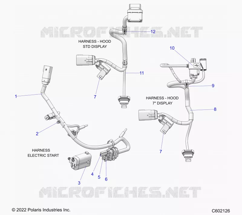 ELETTRICO, WIRE HARNESS, HOOD, ELECTRIC START