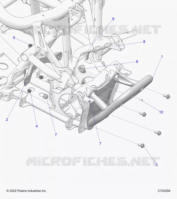 CHASSIS, MOUNTING, FRONT GEARCASE AND PARAURTI ANTERIORE