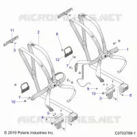 SEDE MOUNTING, FRONT, 6 POINT