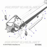 CHASSIS, PROTEZIONE FRIZIONE, FOOTRESTS, AND RUNNING BOARDS